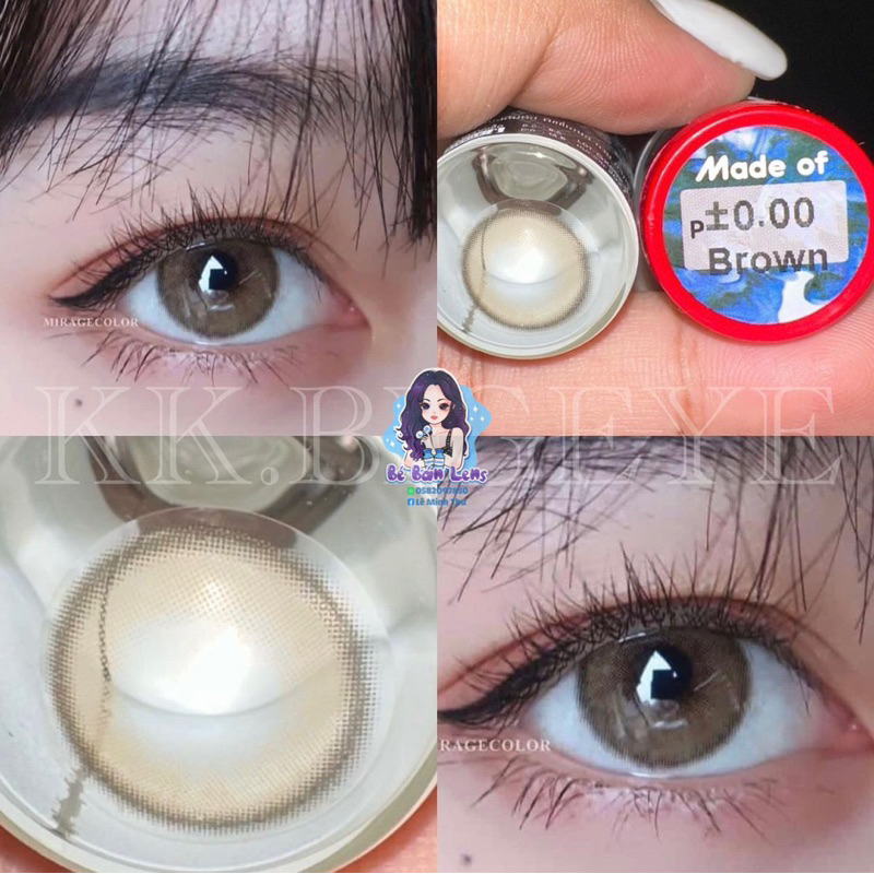 KÍNH ÁP TRÒNG / LENS BROWN MINI - KÍNH ÁP TRÒNG NÂU KHÔNG GIÃN