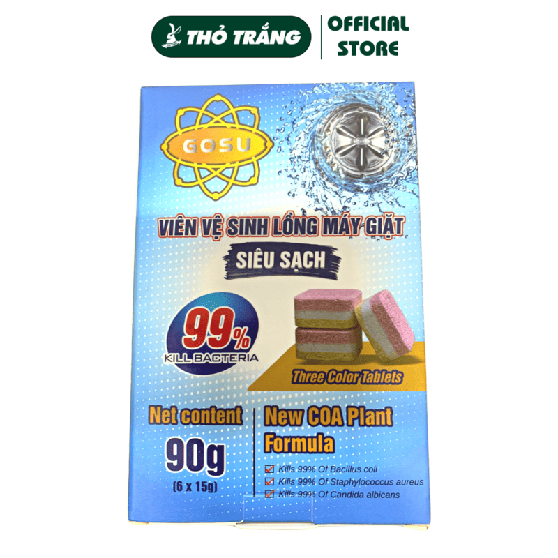 Hộp 6 viên tẩy lồng, viên vệ sinh máy giặt siêu sạch