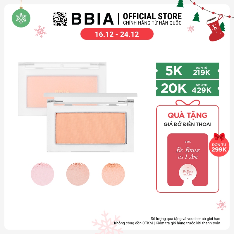 Phấn má hồng Bbia Ready To Wear Powder Cheek (Apricot Edition)
