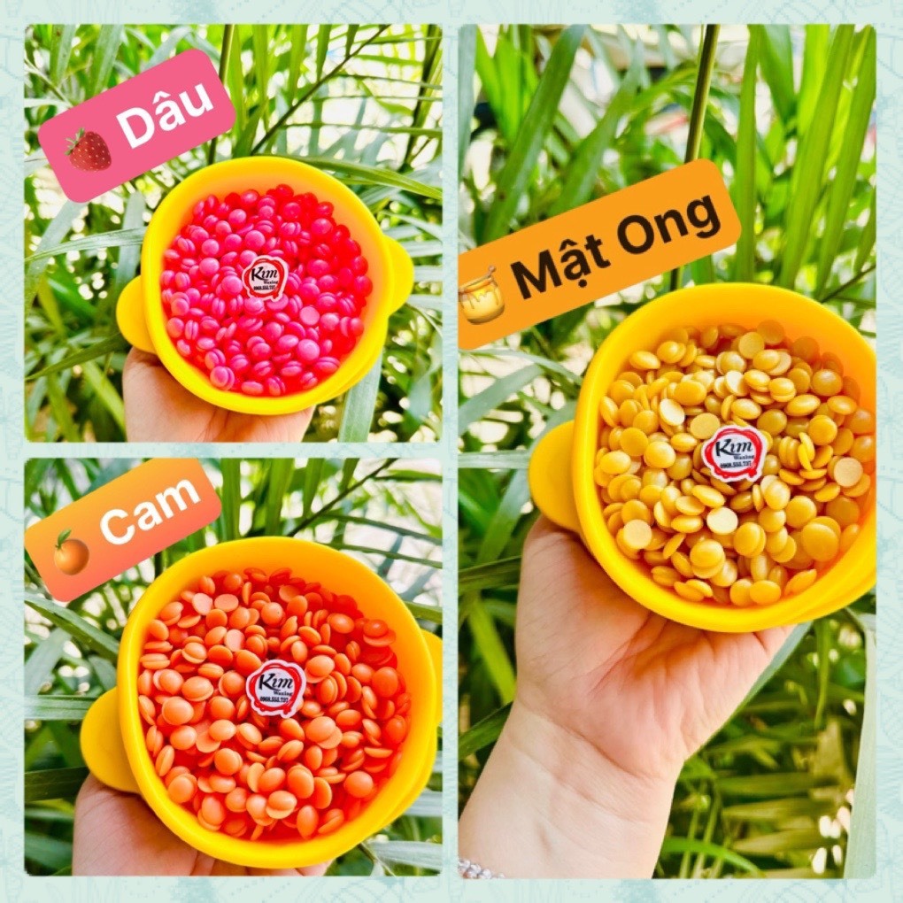 100g Sáp wax nóng hard beans wax Cao cấp tặng que wax