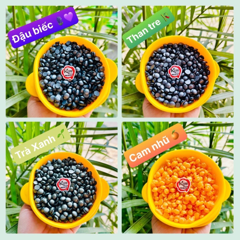 Sáp wax lông nóng Hard Wax Beans Wax 100g Siêu bám lông