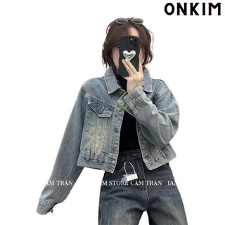 Áo khoác nữ ONKIM dáng croptop thiết kế trẻ trung cá tính