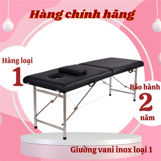Giường gấp Vali phun xăm chân Inox - Hàng nhập khẩu loại 1