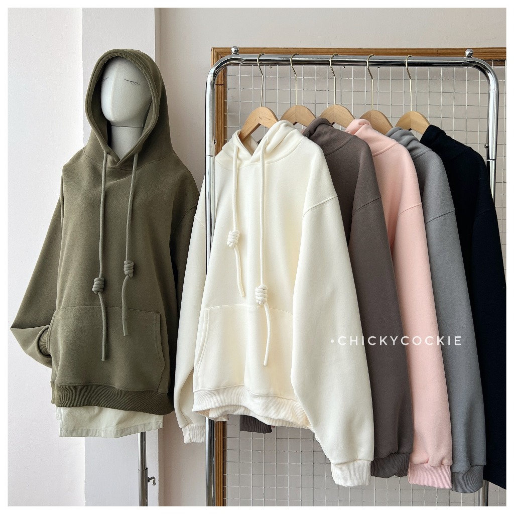 Áo hoodie nỉ trơn