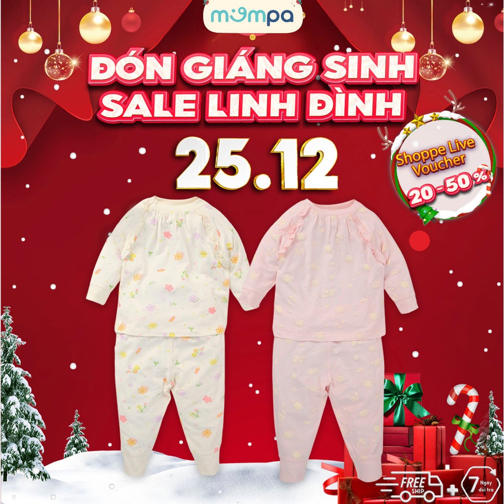 Bộ quần áo dài tay cho bé Mompa 6 tháng - 4 tuổi vải Modal mềm mại thấm hút thoáng mát 353 354