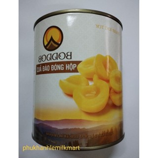 Đào giòn ngâm đường thái lan Boddob hộp 820g