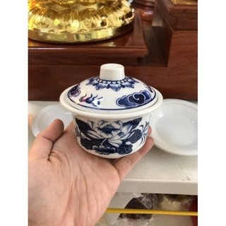 🎀 [Đồ thờ] CHÉN NƯỚC THỜ HOA SEN - BÁT TRÀ SÂM SEN LAM