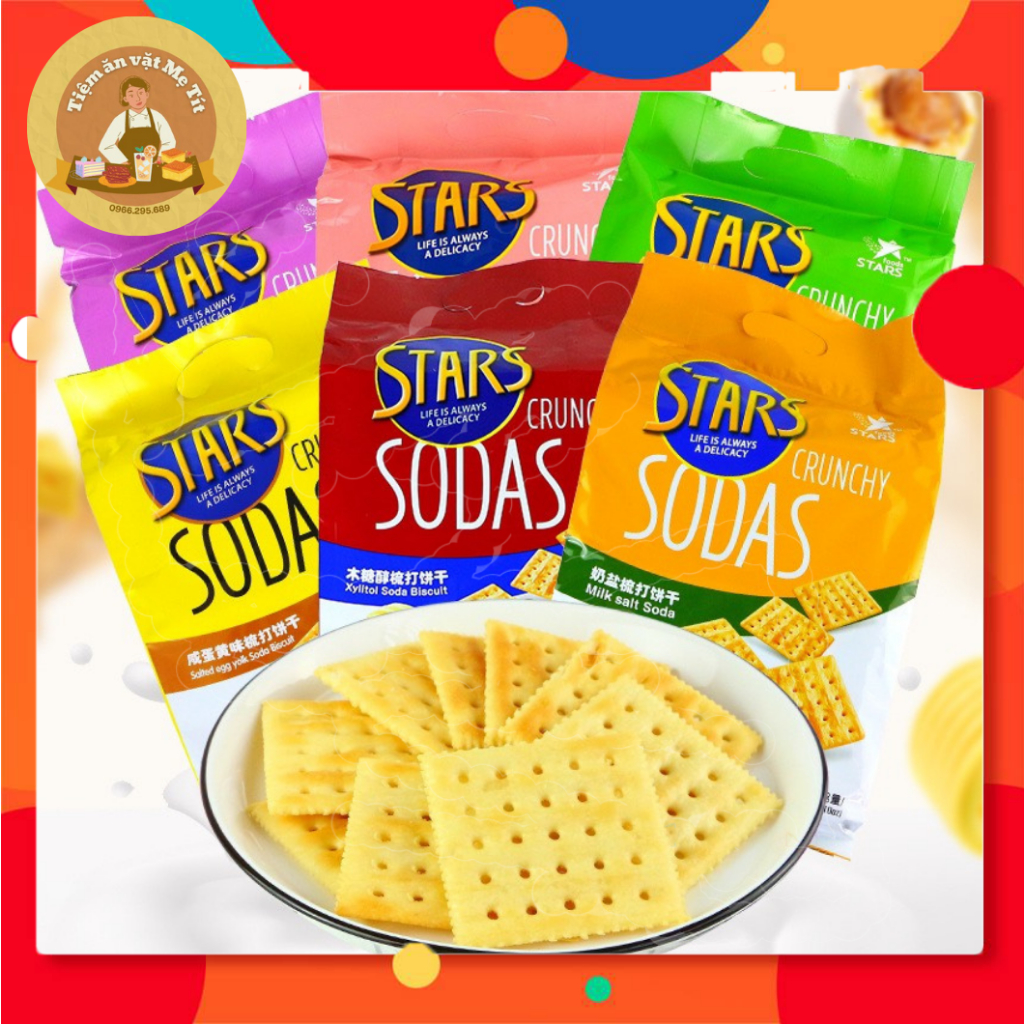 Bánh quy mặn ít đường Soda Star gói 400gr
