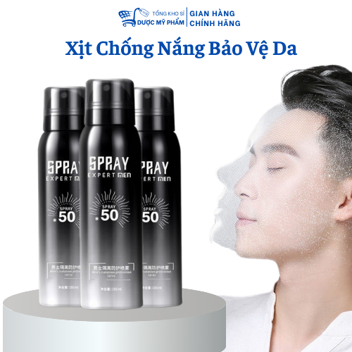 Kem Chống Nắng Cho Nam Giới Dạng Xịt Dưỡng Da, Tạo Lớp Bảo Vệ Da Khỏi Tia UV, Ngăn Ngừa Lão Hóa