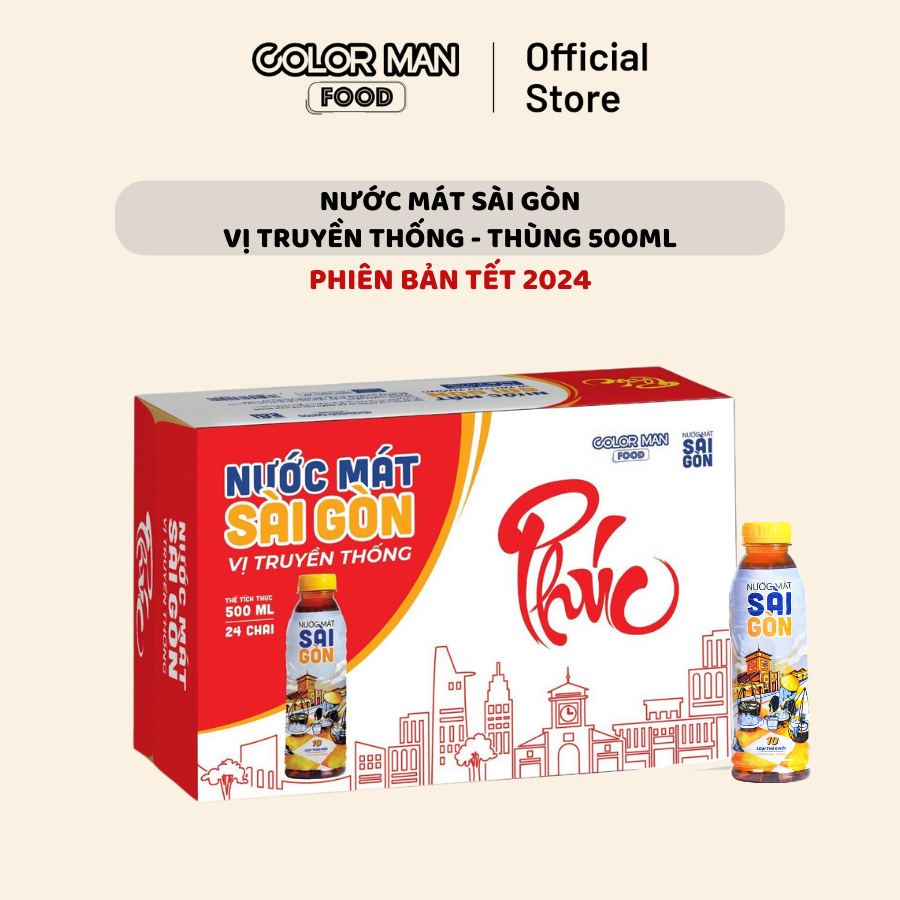 Thùng nước mát Sài Gòn vị truyền thống COLOR MAN