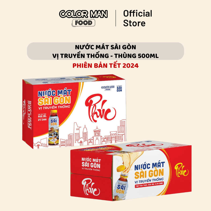 Thùng nước mát Sài Gòn vị truyền thống COLOR MAN
