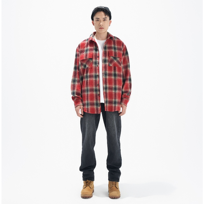 Quần Jeans BOO Unisex In Logo Essential Dáng Straight Fit