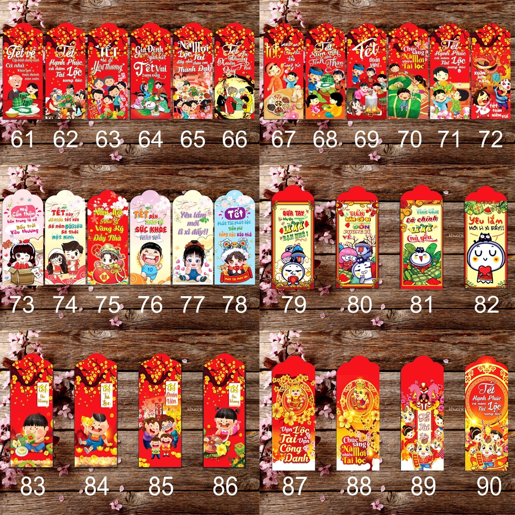 Lì xì tết 2024 - 50 bao lì xì tết đẹp độc lạ với hơn 123 mẫu lì xì tết truyền thống và hottrend năm Giáp Thìn
