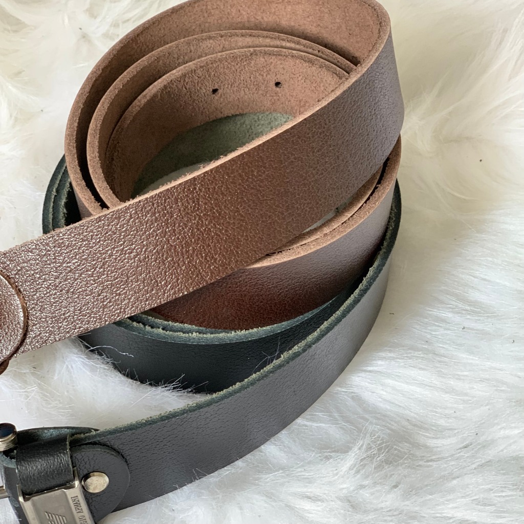 Combo 2 Dây Thắt Lưng Nam Da Bò Thật Nguyên Miếng Cao Cấp Thời Trang Tặng Kèm Cây Đục Lỗ Độ Bền Trên 10 Năm