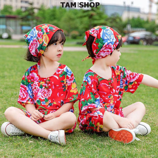 (HOT) bộ 3d vải thun lạnh mịn mát siêu ngầu cho bé mẫu mới - hoa con công chúc tết khăn trải bàn - TÂMSHOP