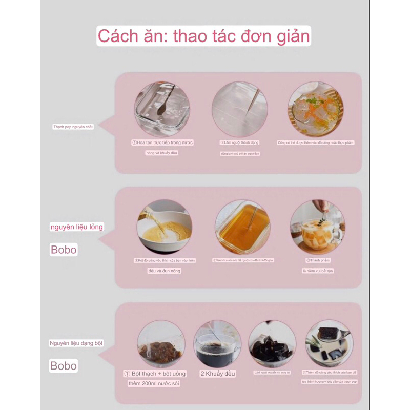 BỘT LÀM THẠCH KHÔNG CALO TÚI 20 GÓI