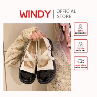 Giày búp bê lolita windy quai chéo đôi mũi tròn phong cách hàn quốc bb-05604