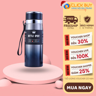 Bình Giữ Nhiệt Inox Bottle Sport 1000ML INOX 304 Kiểu Dáng Thể Thao Có Dây Xách