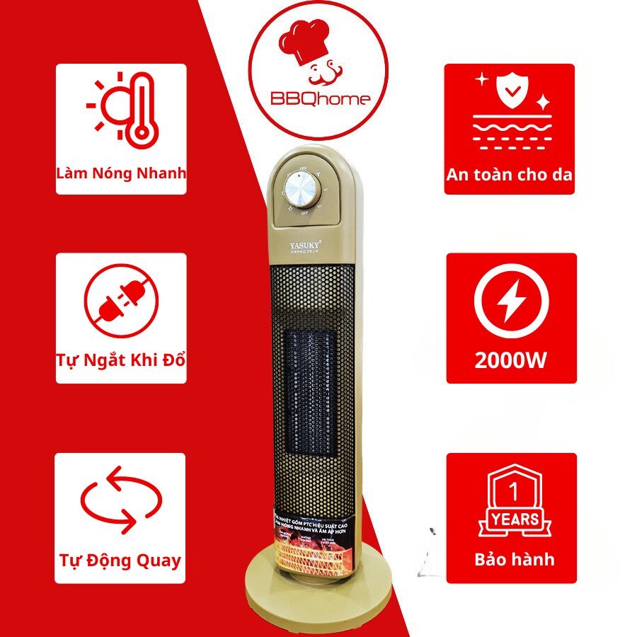 Máy sưởi gốm không khô da công nghệ Nhật Bản nhập khẩu BBQ Home không đốt oxi tự ngắt tiết kiệm điện