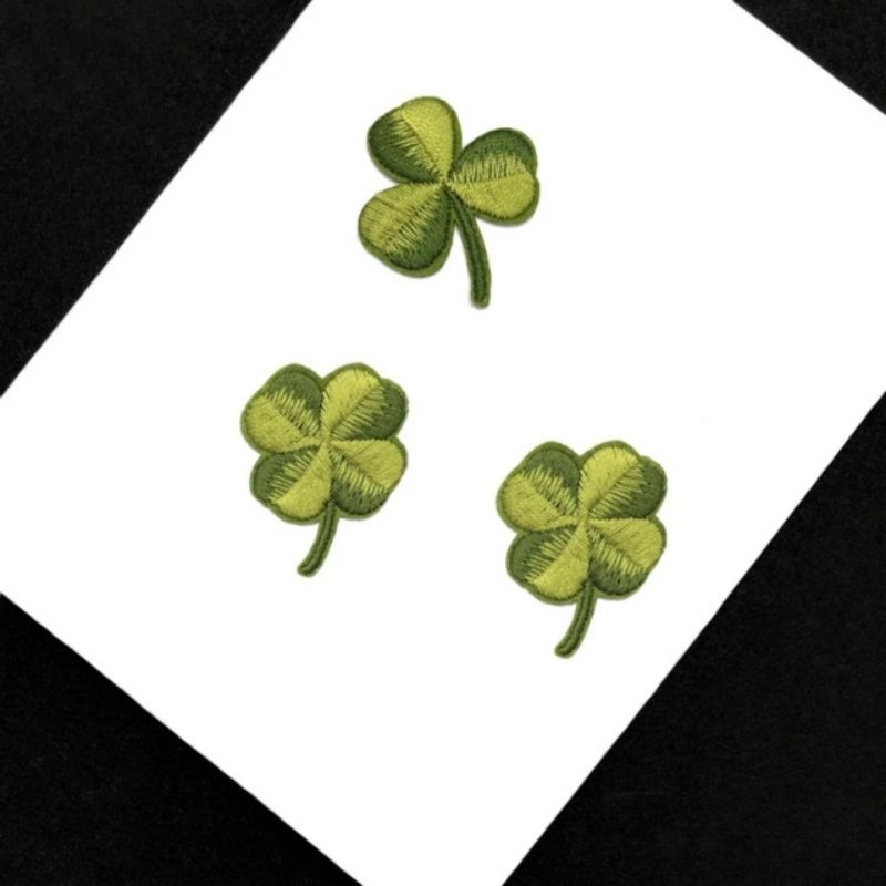 Miếng dán ủi quần áo hình cỏ 3 lá/4 lá