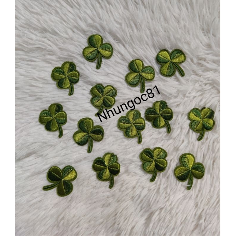 Miếng dán ủi quần áo hình cỏ 3 lá/4 lá
