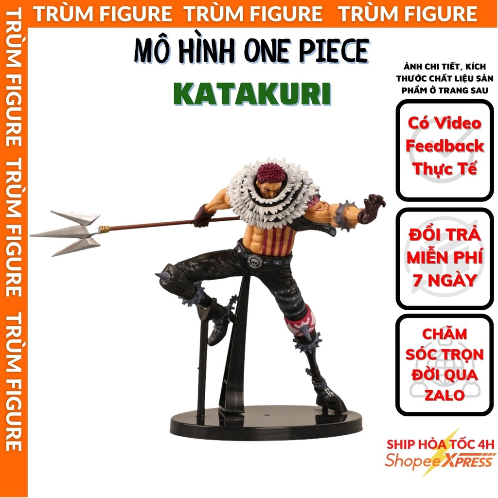 Mô hình, Figure One Piece Katakuri hàng cao cấp siêu đẹp cao 16cm trạng thái chiến đấu- NO BOX TRÙM FIGURE
