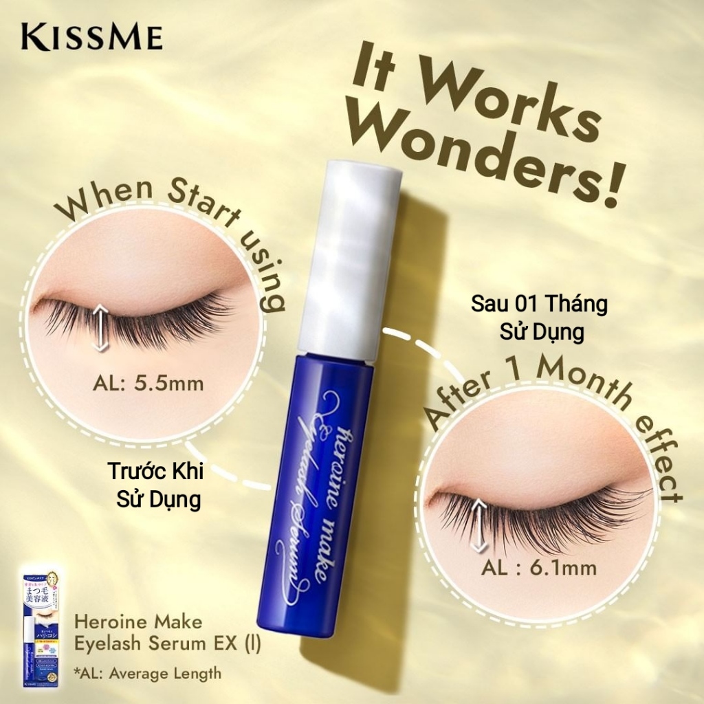 Serum Dưỡng Dài Lông Mi Kissme Heroine Make Watering Eyelash