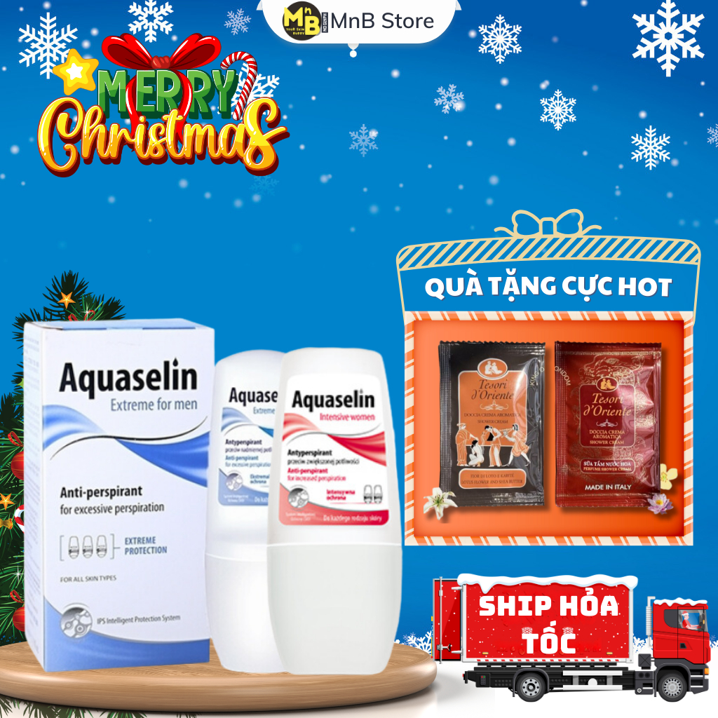 Lăn Khử Mùi Cho Nữ Aquaselin Intensive Women, Lăn Khử Mùi Cho Nam AQUASELIN Extreme For Men, Ngăn Tiết Mồ Hôi Và Khử Mùi