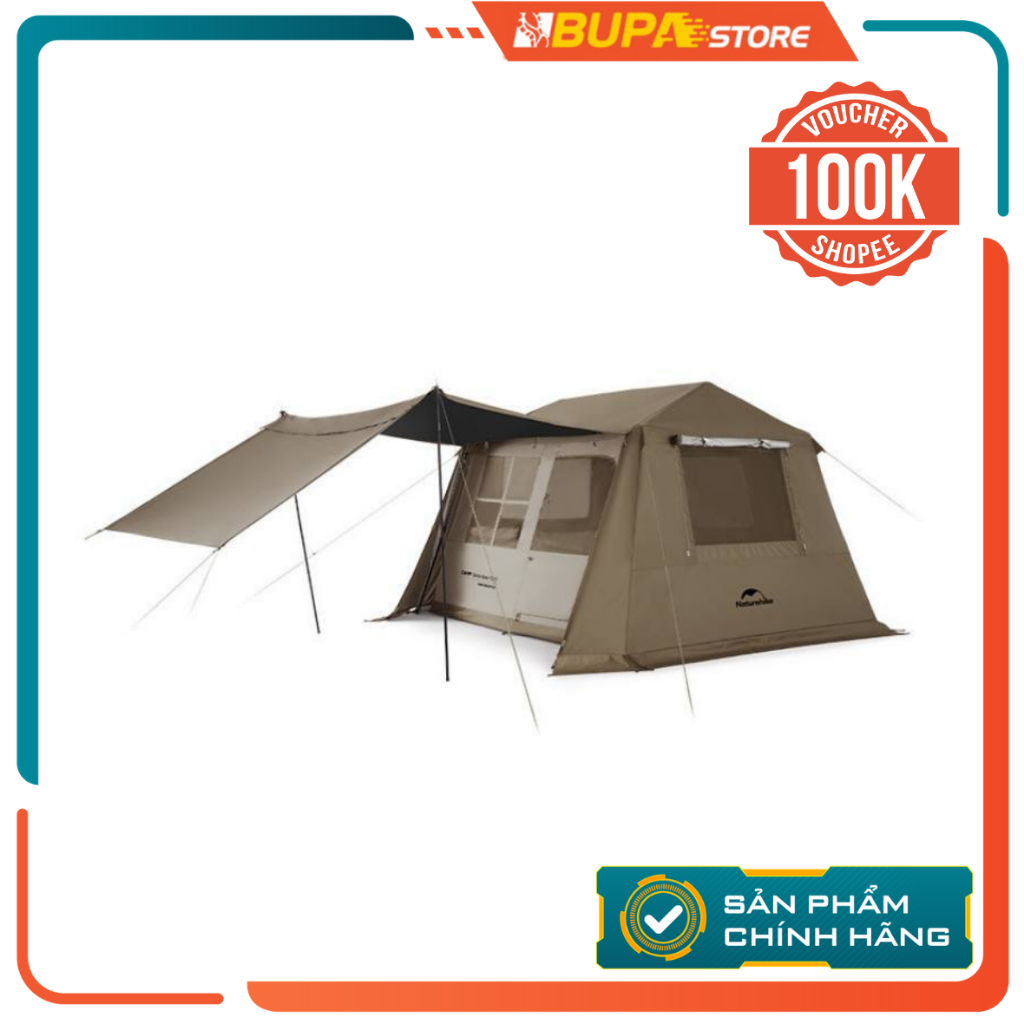Lều cắm trại Village 6.0 lắp dựng nhanh thế hệ 2 NatureHike CNK2300ZP021 chính hãng