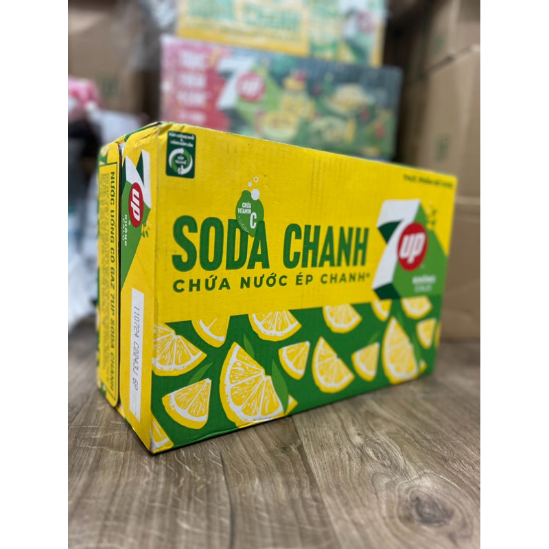 Thùng 24 lon 320ml Soda chanh không Calo 7Up