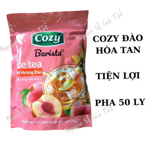 Trà cozy đào hòa tan, trà đào hòa tan cozy gói lớn 400g pha 50 ly