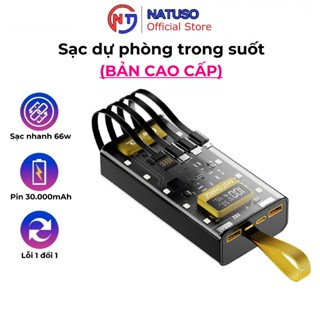 Sạc dự phòng 30000mah pin dung lượng lớn đi kèm dây sạc nhanh 66w cho nhiều điện thoại - DX745