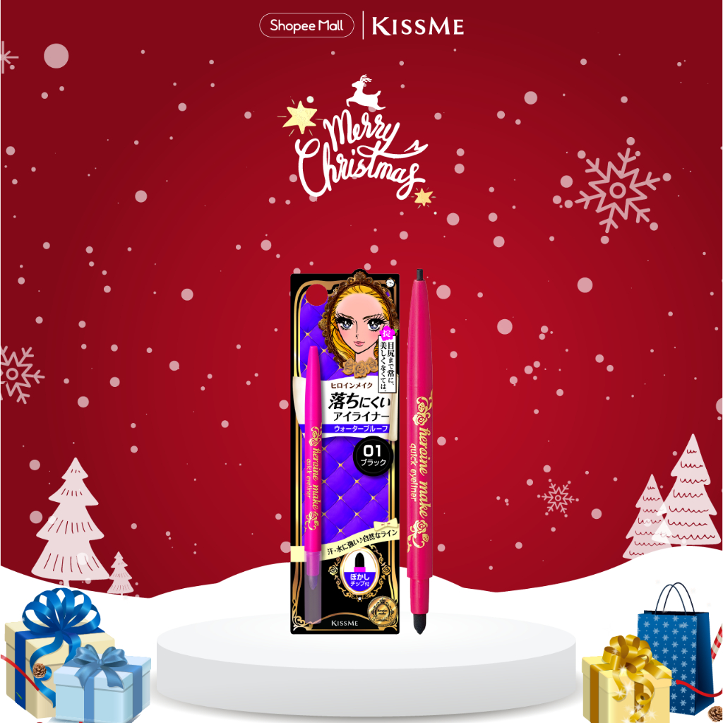 Bút Chì Sáp Kẻ Mí Dạng Xoay Kissme Heroine Make Quick Eyeliner Không Trôi (Nét Vẽ Tự Nhiên)