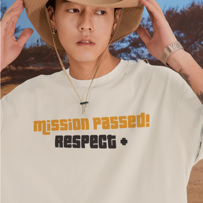 Áo phông Gamer #20 : Mision passed respect by The Runaway form xuông Unisex Cotton 100% Nhiều màu cho nam nữ