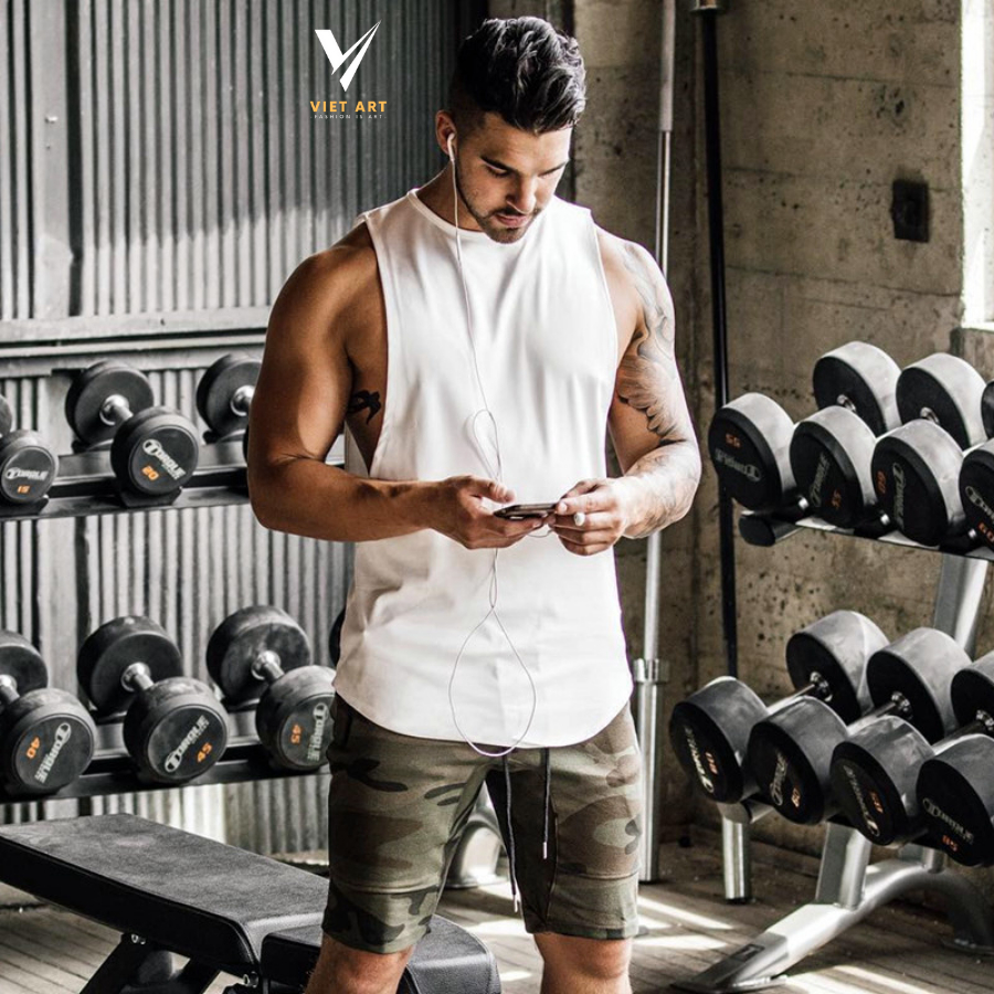 Áo Thun Ba Lỗ Thể Thao Nam 3 lỗ Tank Top Phong Cách Hàn Quốc Big Size Nhanh Khô Cao Cấp Phối Lưới Thông Thoáng A102