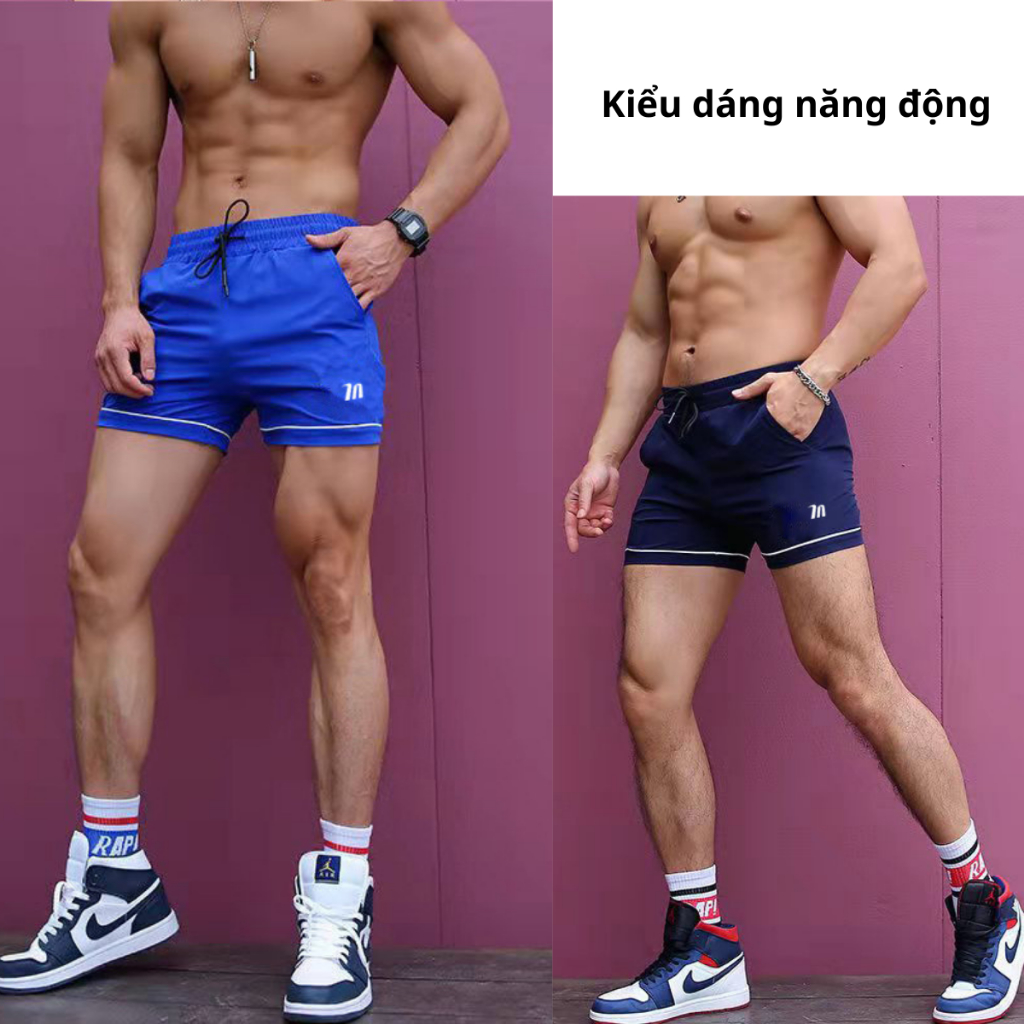 Quần short thể thao nam Q001- Chất Vải Quần Gió Mềm, Siêu Nhẹ, Dáng Thể Thao, Thiết Kế Trẻ Trung Năng Động