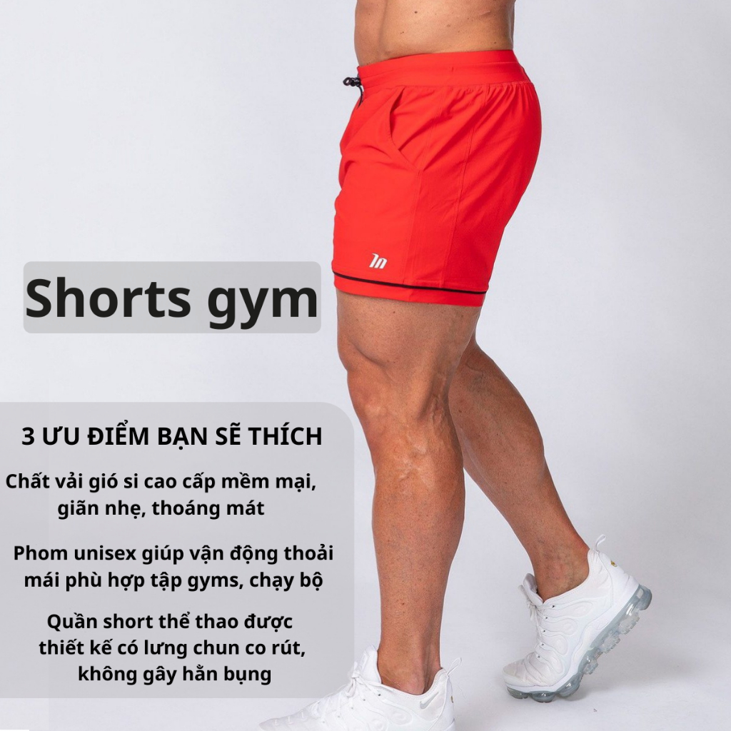Quần Short Đùi Ngắn Rookie Tập Gym, Chạy Bộ, Đạp Xe, Thể Thao Nam Q001