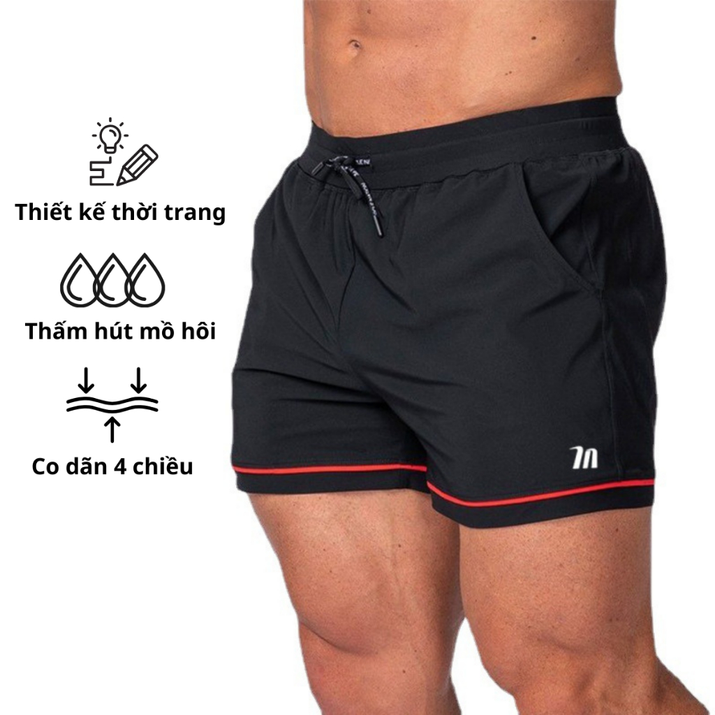 Quần Short Đùi Ngắn Rookie Tập Gym, Chạy Bộ, Đạp Xe, Thể Thao Nam Q001