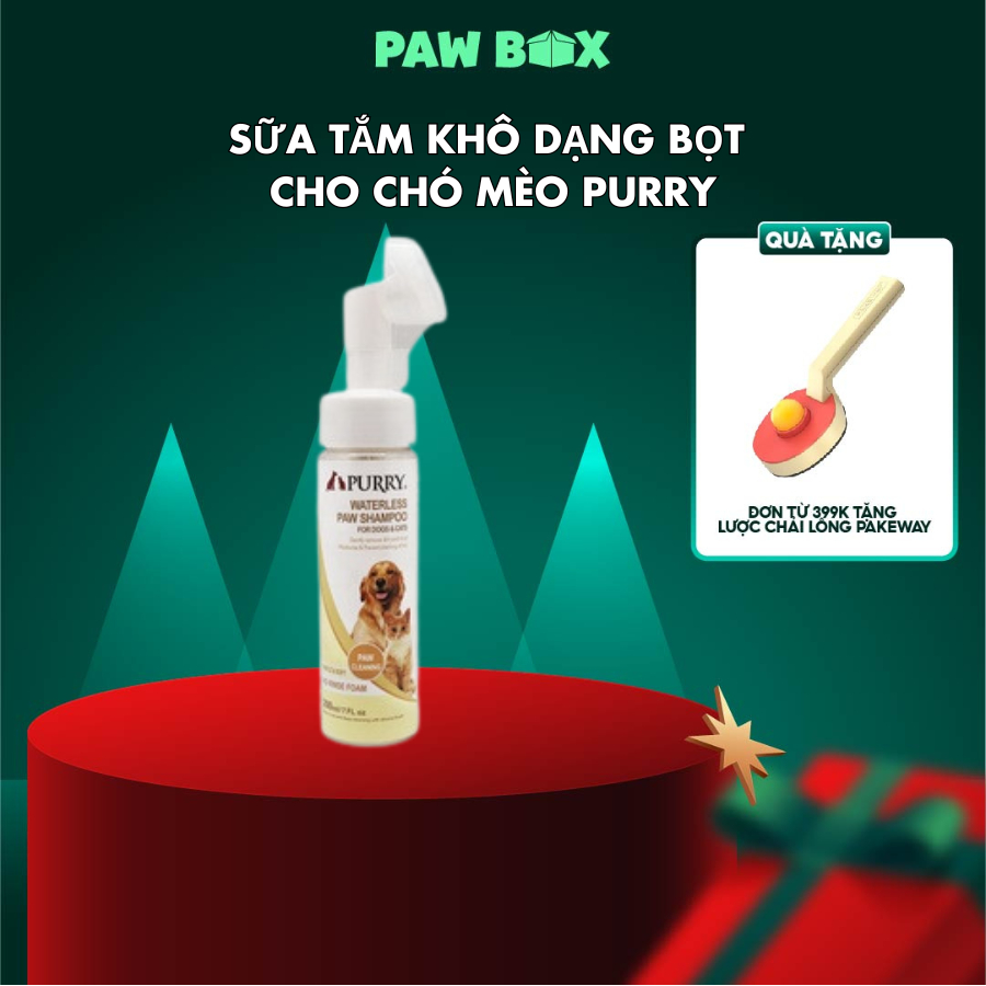 Sữa tắm khô dạng bọt Purry làm sạch bàn chân cho chó mèo