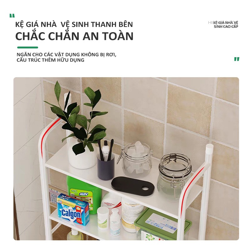 Kệ Bồn Cầu, Kệ Nhà Vệ Sinh 3 Tầng, Kệ Nhà Vệ Sinh Toilet, Giá Đề Đồ Nhà Tắm Bằng Thép Không Rỉ Tiện Lợi Đa Năng Gọn Gàng | BigBuy360 - bigbuy360.vn