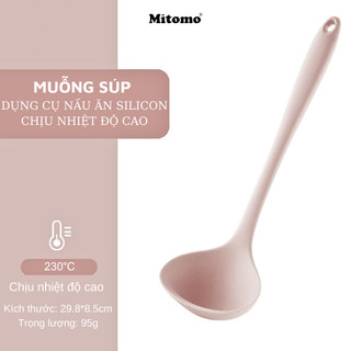 Muỗng vá múc canh silicon chịu nhiệt cao cấp Mitomo - Hàng chính hãng