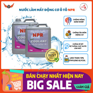 Nước làm mát ô tô, nước mát ô tô màu xanh đỏ npr coolant 4l