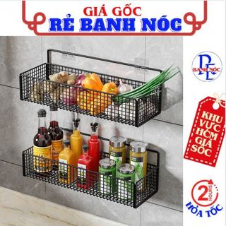 Kệ để đồ nhà tắm dán tường siêu chắc chịu lực tốt , kệ dán tường sơn tĩnh điện cao cấp không rỉ - Kệ để gia vị nhà bếp