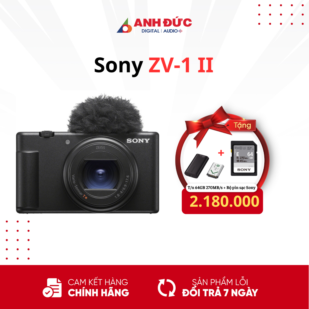 Máy Ảnh Sony ZV-1 Mark 2 (ZV1 II, ZV1M2, ZV1 M2) - Hàng Chính Hãng Bảo Hành 24 Tháng