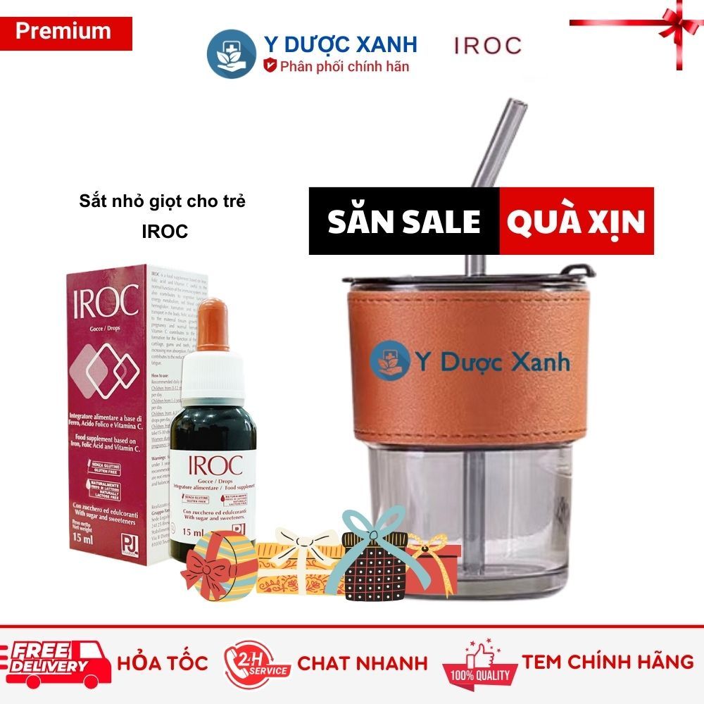 IROC 15ml, Sắt nhỏ giọt chống thiếu máu cho bé - Y Dược Xanh