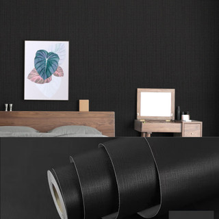 Cuộn 3m decal giấy dán tường tráng nhôm màu đen nhám khổ 60cm keo sẵn