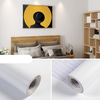 Cuộn 3m decal giấy dán tường tráng nhôm trắng nhám khổ 60cm keo sẵn