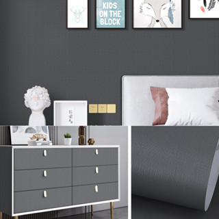 Cuộn 3m Decal giấy dán tường TRÁNG NHÔM XÁM ĐẬM NHÁM KHỔ 60CM keo sẵn