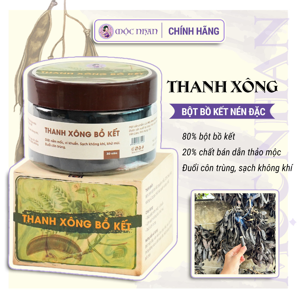 Thanh Xông Hương Bồ Kết Thanh Lọc Không Khí Mộc Nhan