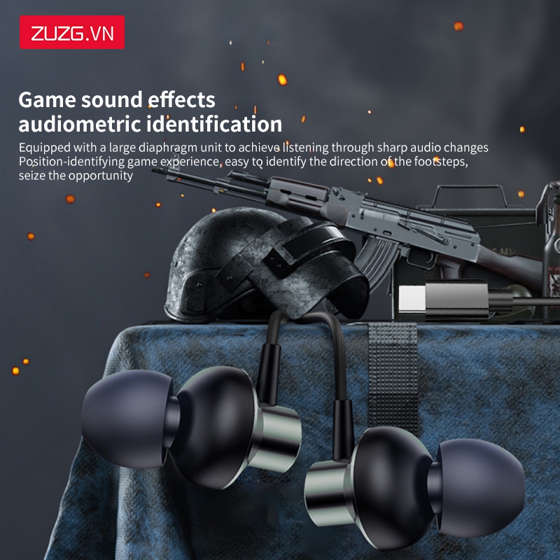 Tai nghe có dây type c cho lP 15 và các dòng android chính hãng ZUZG E19TS
